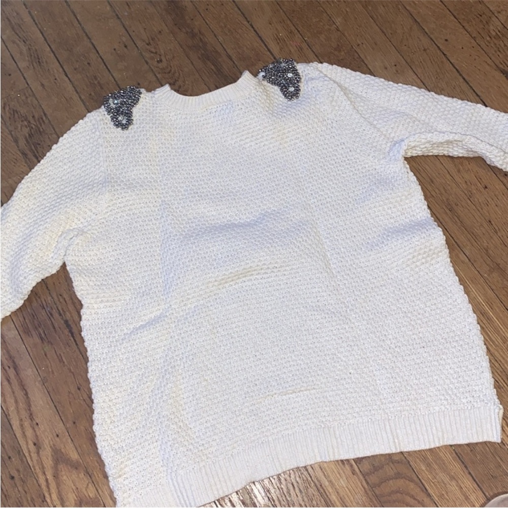 Topshop Crystal Sweater Topshop Beige Top Topshop Sweater View 4